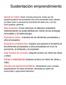 Sustentación emprendimiento