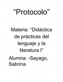 “Didáctica de prácticas del lenguaje y la literatura I”