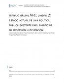 Estado actual de una política pública existente enel ámbito de su profesión u ocupación
