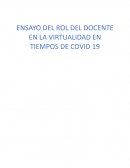 ENSAYO DEL ROL DEL DOCENTE EN LA VIRTUALIDAD EN TIEMPOS DE COVID 19