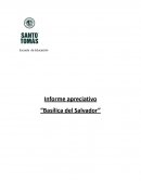Informe apreciativo “Basílica del Salvador”