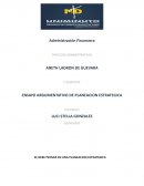 ENSAYO ARGUMENTATIVO DE PLANEACION ESTRATEGICA