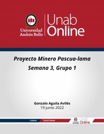 Proyecto minero Pascua-lama. Página 1