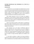 FACTORES PSICOSOCIALES QUE INTERVIENEN EN LA ETAPA DE LA ADOLESCENCIA