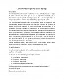 Contaminación por residuos de ropa