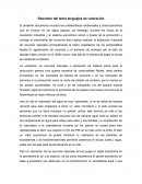 Resumen de lengua de valoración