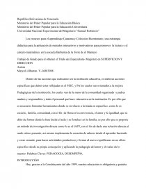 Los recursos para el aprendizaje Canaima y Colección Bicentenario. Página 1