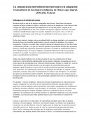 La comunicación intercultural interpersonal en la adaptación transcultural de las mujeres indígenas de Oaxaca que migran al Distrito Federal