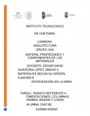 ENSAYO REFERENTE A CIMENTACIONES, COLUMNAS, TRABES, MUROS Y LOSAS