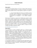 Argumentos para sustentar con las fichas textuales