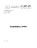 Memoria descriptiva Unidades privilegiadas