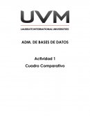 Administracion de bases de datos. Cuadro comparativo