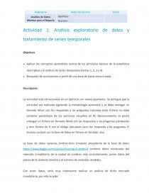 Análisis exploratorio de datos y tratamiento de series temporales. Página 1
