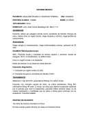 INFORME MÉDICO : accidente de tránsito (choque de auto)