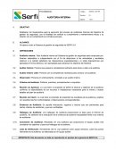 AUDITORIA INTERNA SERFI S.A