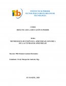 METODOLOGÍA DE ENSEÑANZA- APRENDIZAJE. DINÁMICA DE LA ACTIVIDAD DE APRENDIZAJE