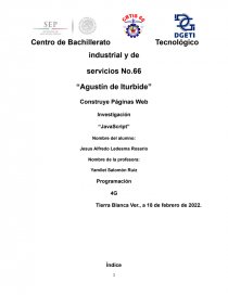 Construye Páginas Web Investigación “JavaScript”. Página 1