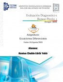 Evaluación Diagnostico·1 Ecuaciones Diferenciales