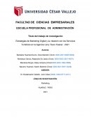 Estrategias de Marketing Digital y su relación con los Servicios Turísticos en la Agencia Larry Tours Huaraz - 2021