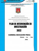 PLAN DE INTERVENCIÓN EN INVESTIGACIÓN