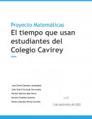 Proyecto Matemáticas El tiempo que usan estudiantes del Colegio Cavirey
