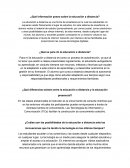 ¿Qué información poseo sobre la educación a distancia?