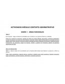 Actividades módulo contexto administrativo