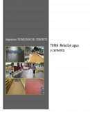 Relacion agua cemento