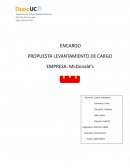 Propuesta levantamiento de cargo .Mcdonald’s
