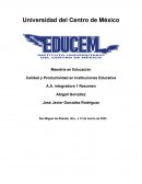 Calidad y Productividad en Instituciones Educativas