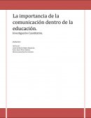 La importancia de la comunicación dentro de la educación