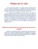 Resumen Relato de mi vida