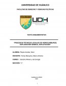 Procesos técnicos legales de hidrocarburos; exploración sismica, explotación