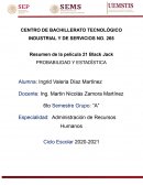 PROBABILIDAD Y ESTADÍSTICA (21 Black Jack)