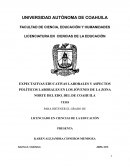 Expectativas educativas laborales y aspectos políticos laborales en los jóvenes de la zona norte