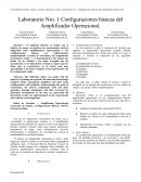Laboratorio Nro. 1 Configuraciones básicas del Amplificador Operacional