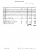 Cotización para cocina