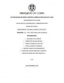 DERECHO FISCAL MONOGRAFÍA “FIGURAS-JURÍDICO-FISCALES”. Página 1