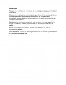 Realizar una narrativa de la experiencia de aprendizaje, de los procedimientos de observación