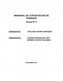 Memorial contestación de demanda arbitral