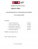 DISCAPACIDAD EN LA PERIFERIA DEL MUNDO "VILLA RICA PERÚ"