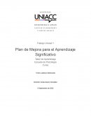 Plan de mejora para el aprendizaje significativo