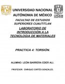 Práctica 4 de Laboratorio - Introducción a la Tecnología de Materiales