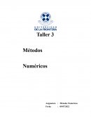 Taller metodos numericos