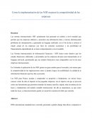 Como la implementación de las NIIF mejoran la competitividad de las empresas