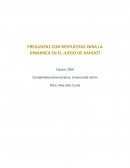 PREGUNTAS CON RESPUESTAS PARA LA DINÁMICA EN EL JUEGO DE KAHOOT