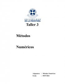 Taller metodos numericos. Página 1