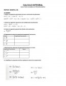 CALCULO INTEGRAL . REPASO GENERAL DE: ALGEBRA