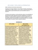 Splicing vs splicing alternativo