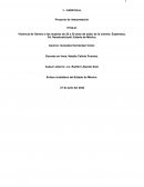 Violencia de Genero a las mujeres de 20 a 30 años de edad, de la colonia: Esperanza, Cd. Nezahualcóyotl, Estado de México